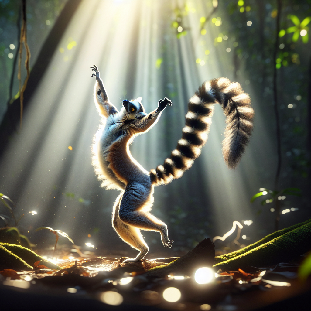 High Quality lemur dancing Blank Meme Template