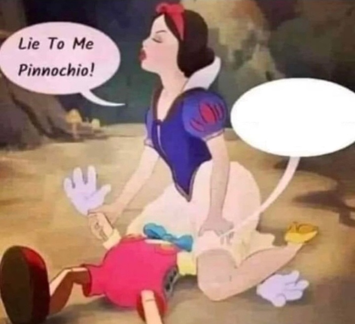 High Quality Snow White Pinocchio Lie to Me Blank Meme Template