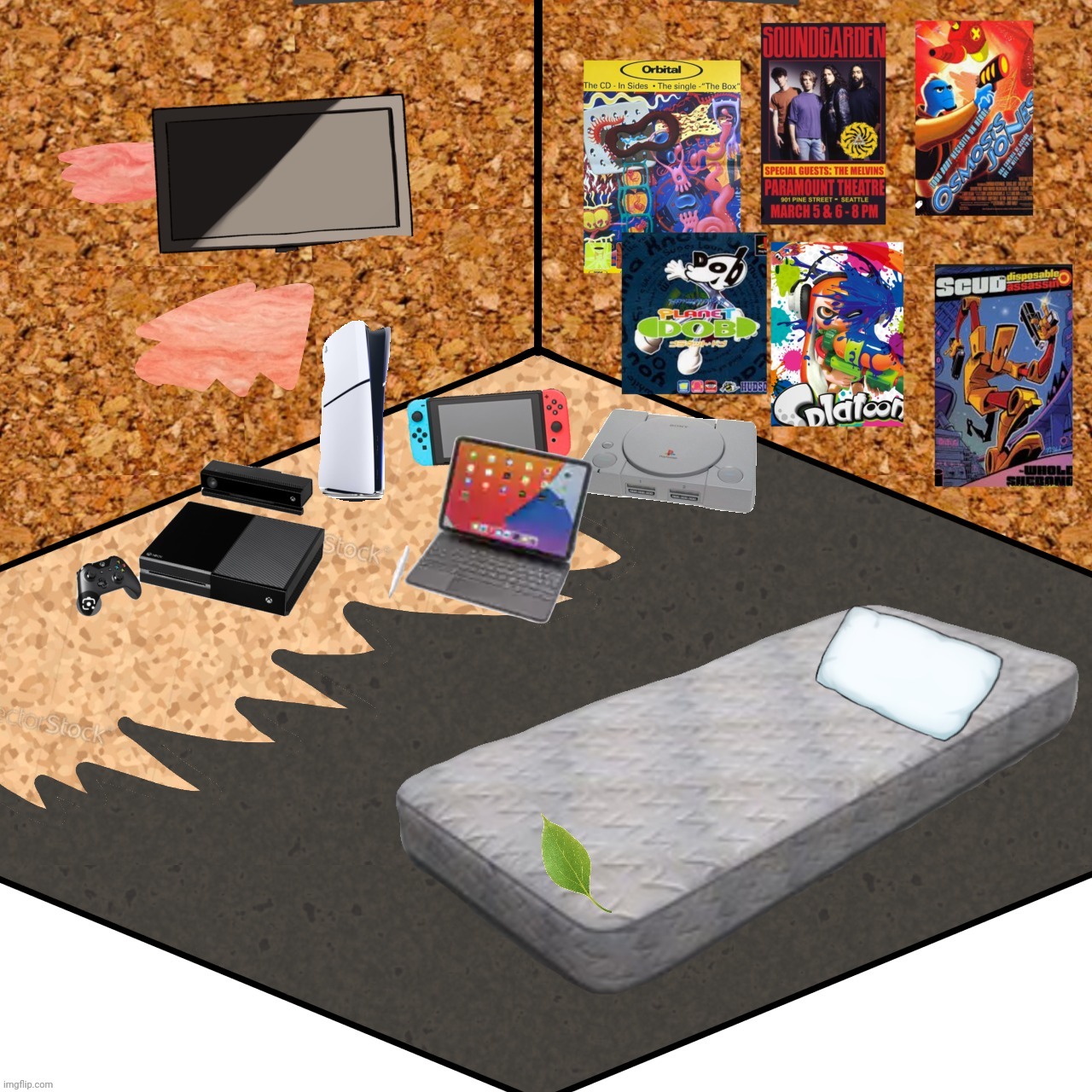 My dream room (shoutout to the nonpoisonous ivy growing from the mattress) | made w/ Imgflip meme maker