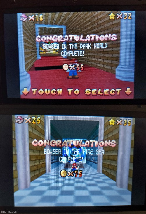 I got these back-to-back | image tagged in mario,sm64,sm64ds | made w/ Imgflip meme maker