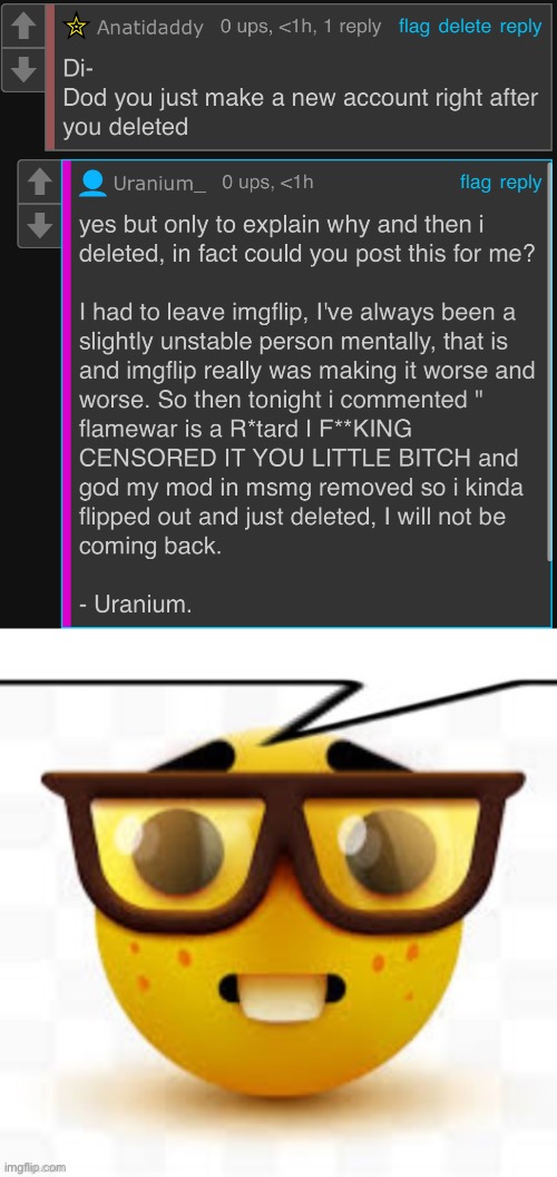 Yw uranium <3 | image tagged in says the nerd | made w/ Imgflip meme maker