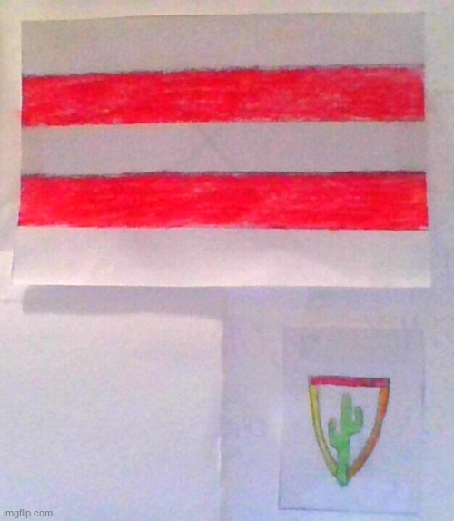 This is the very first Jexpoian flag and coat of arms ever drawn. The coat is still in its old design, which was incorporated in | image tagged in jexpoi,flag,coat of arms | made w/ Imgflip meme maker