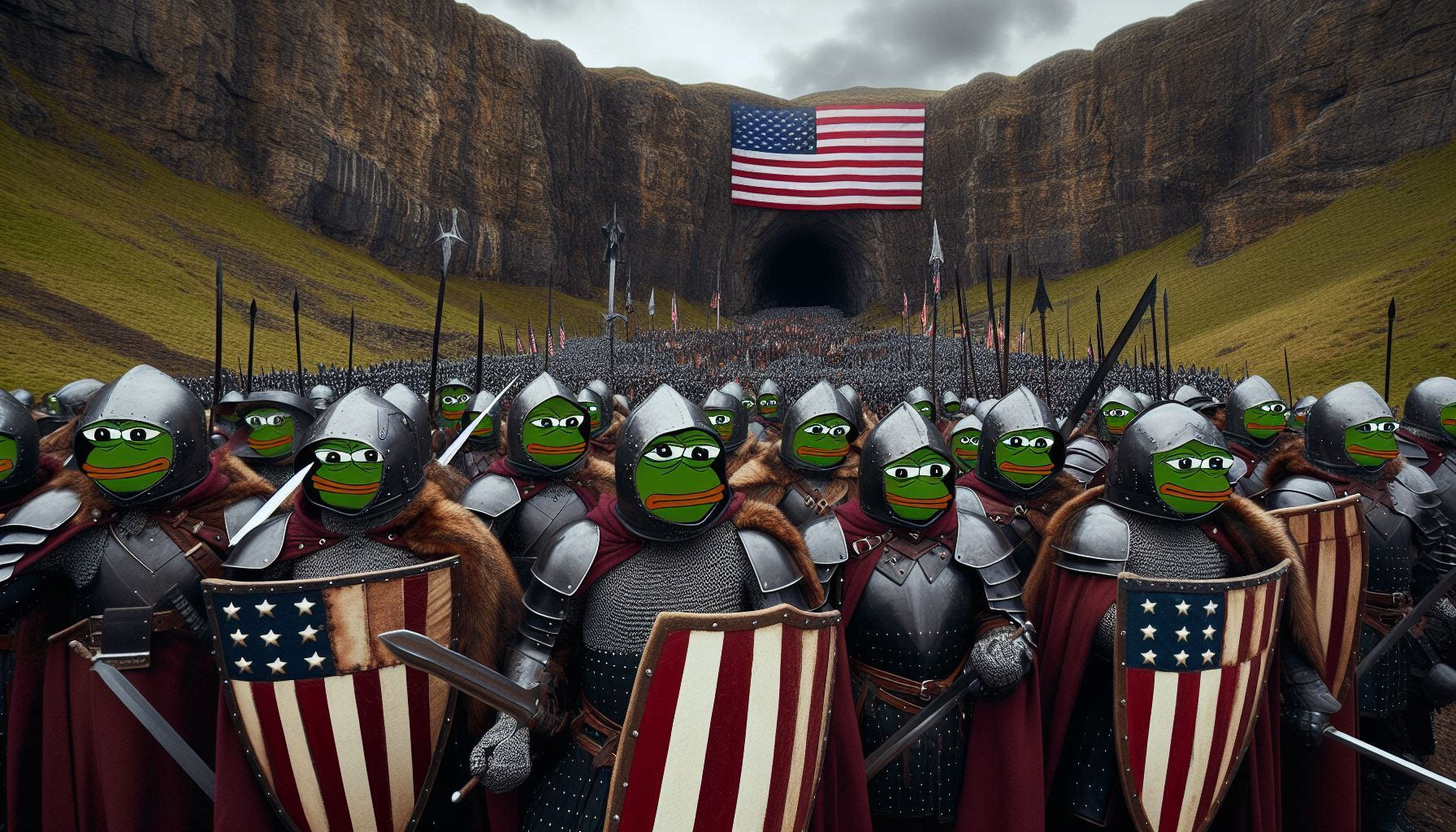 High Quality Pepe Soldiers Blank Meme Template