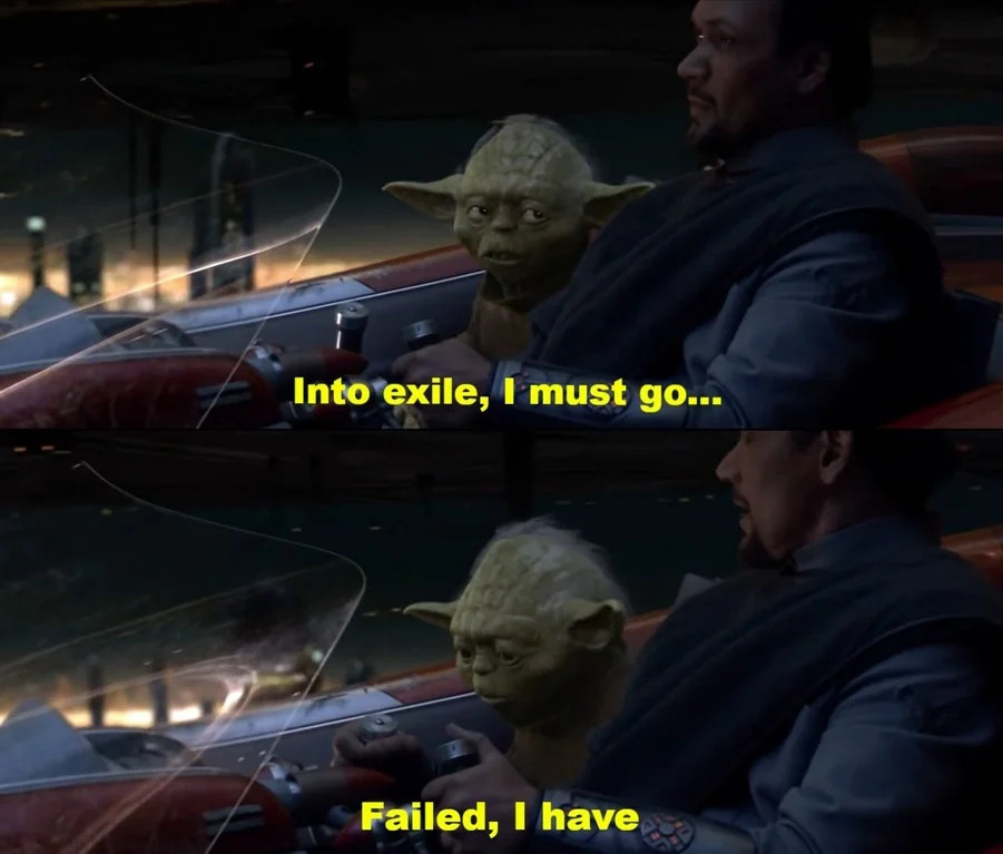 Yoda fail Blank Meme Template