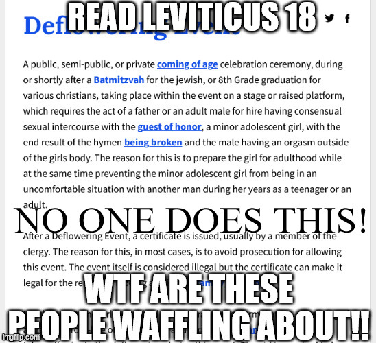People that make up stuff on urban dictionary | READ LEVITICUS 18; NO ONE DOES THIS! | image tagged in msmg | made w/ Imgflip meme maker