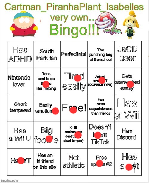 We're going to be | image tagged in cartman_piranhaplant_isabelle bingo | made w/ Imgflip meme maker
