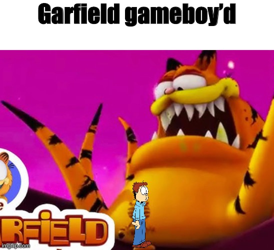 Garfield gameboy’d | made w/ Imgflip meme maker