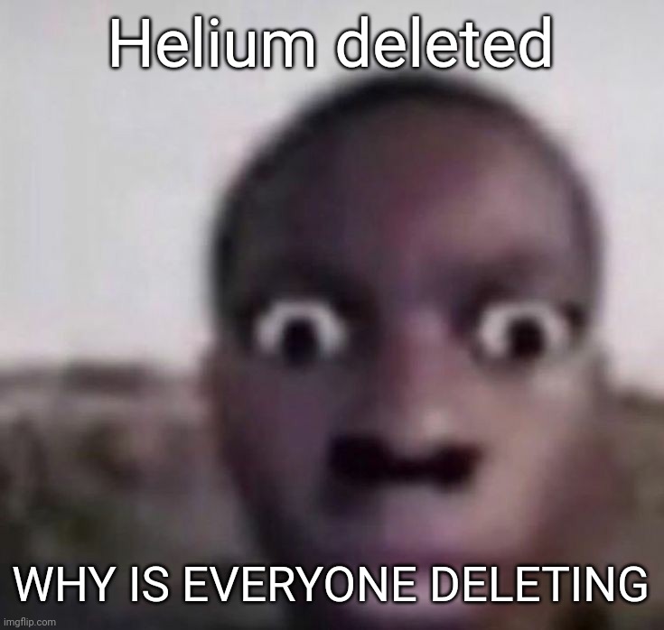 bruh what | Helium deleted; WHY IS EVERYONE DELETING | image tagged in bruh what | made w/ Imgflip meme maker