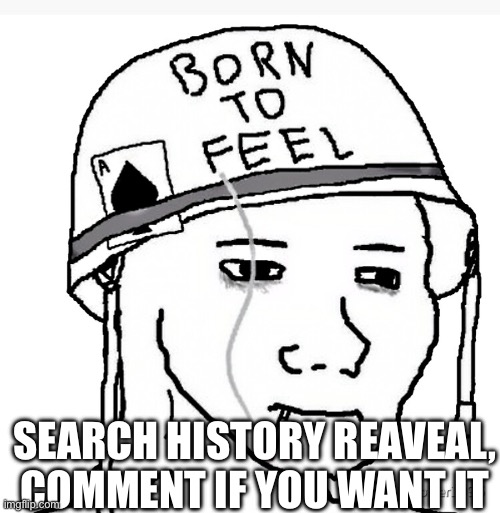 War wojak | SEARCH HISTORY REAVEAL, COMMENT IF YOU WANT IT | image tagged in war wojak | made w/ Imgflip meme maker