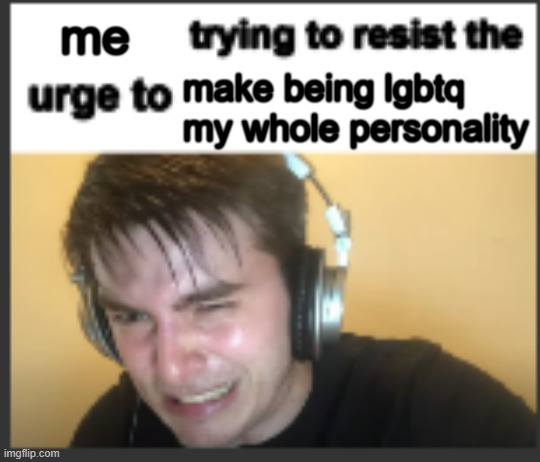 HELP I DON'T WANNA BE ANNOYING | me; make being lgbtq my whole personality | made w/ Imgflip meme maker