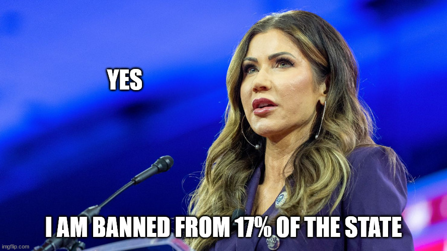 YES; I AM BANNED FROM 17% OF THE STATE | made w/ Imgflip meme maker
