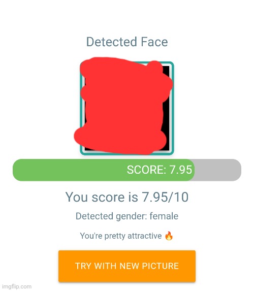 I literally tried it with an image of me trying to look as ugly as possible this website is ass | made w/ Imgflip meme maker