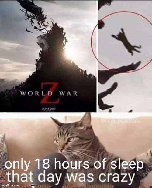 only 18 hours of sleep | made w/ Imgflip meme maker