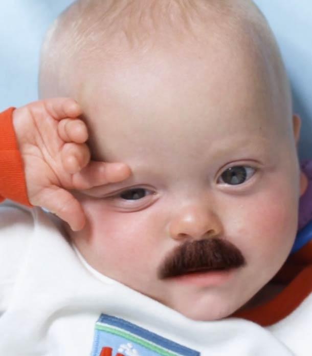 Bebe "mustache" Blank Meme Template