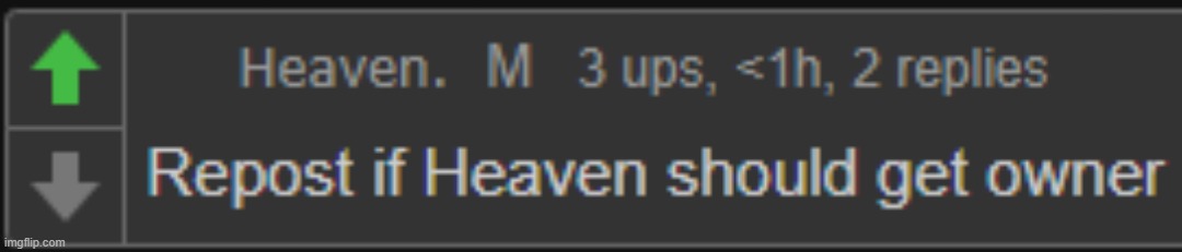 High Quality Repost if Heaven should get owner Blank Meme Template