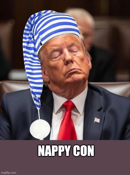 nappy con | NAPPY CON | image tagged in sleepy con,nappy | made w/ Imgflip meme maker
