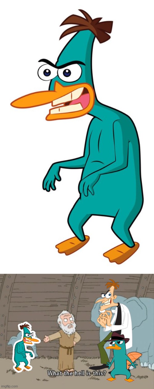 Doof the Platypus | image tagged in what the hell is this,doofenshmirtz,perry the platypus,whar,cursed image,why god | made w/ Imgflip meme maker