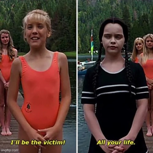 Wednesday | image tagged in wednesday addams,wednesday,burn | made w/ Imgflip meme maker