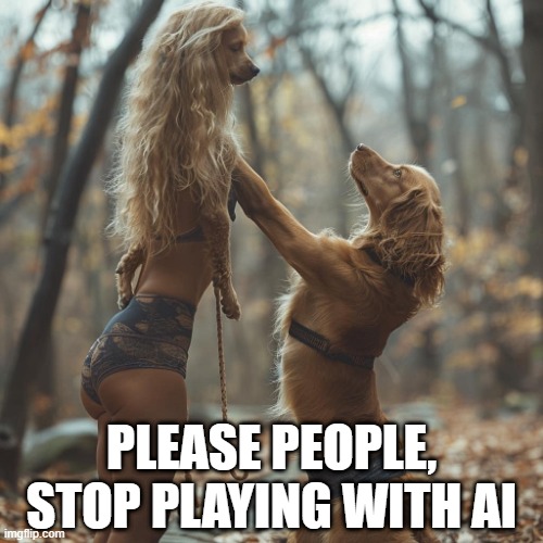 Dog Love | PLEASE PEOPLE, STOP PLAYING WITH AI | image tagged in cursed image | made w/ Imgflip meme maker