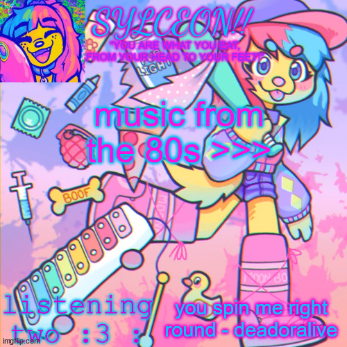 THIS IS SYLCEON SPEAKJIN AND UR LISTENIN 2 4LUNG!! | music from the 80s >>>; you spin me right round - deadoralive | image tagged in this is sylceon speakjin and ur listenin 2 4lung | made w/ Imgflip meme maker
