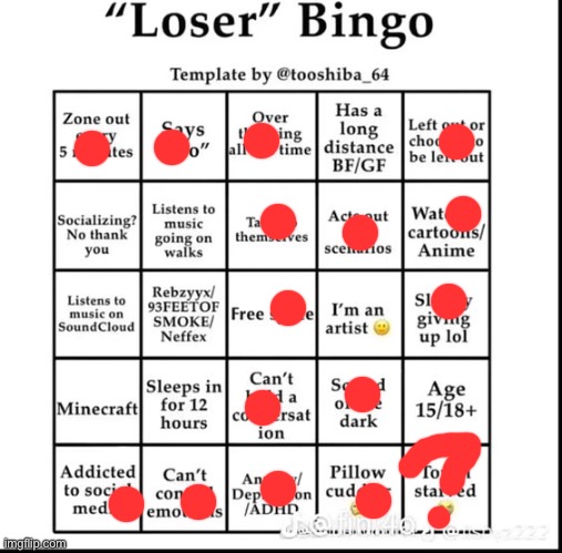 What does touch starved even mean? | image tagged in loser bingo | made w/ Imgflip meme maker
