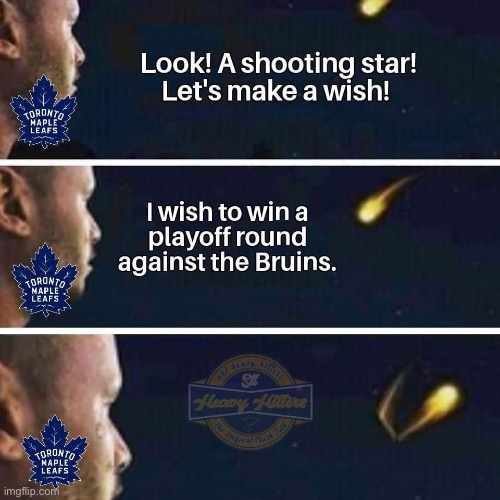 Go Bruins! | image tagged in boston bruins,toronto maple leafs | made w/ Imgflip meme maker