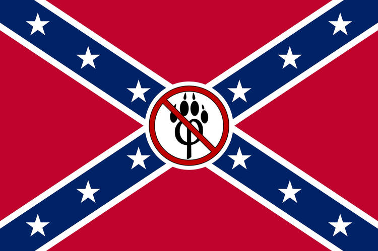 Anti furry rebel flag Blank Meme Template