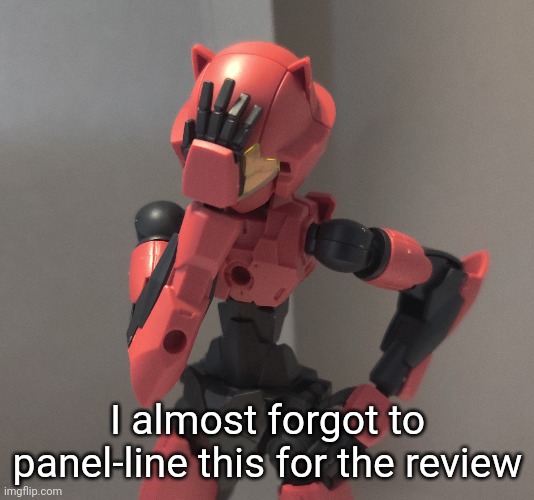 I built it, got excited, started taking pictures, and luckily realized my mistake early on. | I almost forgot to panel-line this for the review | made w/ Imgflip meme maker