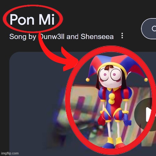 Pon Mi sounds like POMNI | image tagged in pomni,the amazing digital circus,tadc,name soundalikes,memes | made w/ Imgflip meme maker