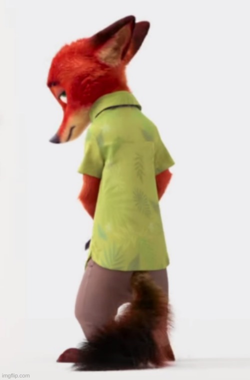 Nick Wilde embarrassed | image tagged in nick wilde embarrassed | made w/ Imgflip meme maker
