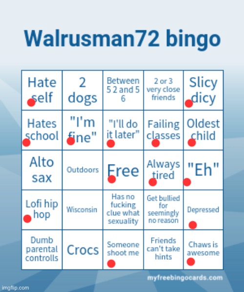 2 bingos. For real dis time | image tagged in walrusman72 bingo | made w/ Imgflip meme maker