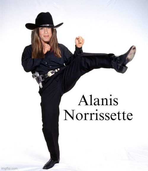 Alanis | image tagged in alanis,chuck norris | made w/ Imgflip meme maker