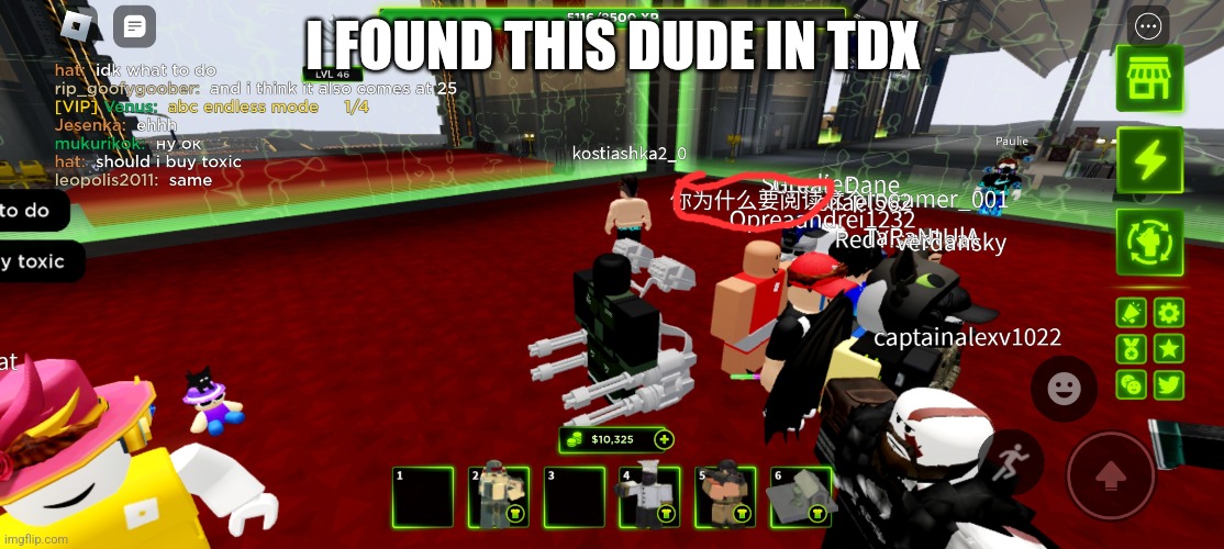 China | I FOUND THIS DUDE IN TDX | image tagged in memes,roblox,tdx | made w/ Imgflip meme maker
