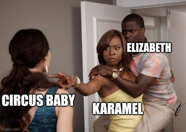 Protected Kevin Hart | KARAMEL ELIZABETH CIRCUS BABY | image tagged in protected kevin hart | made w/ Imgflip meme maker