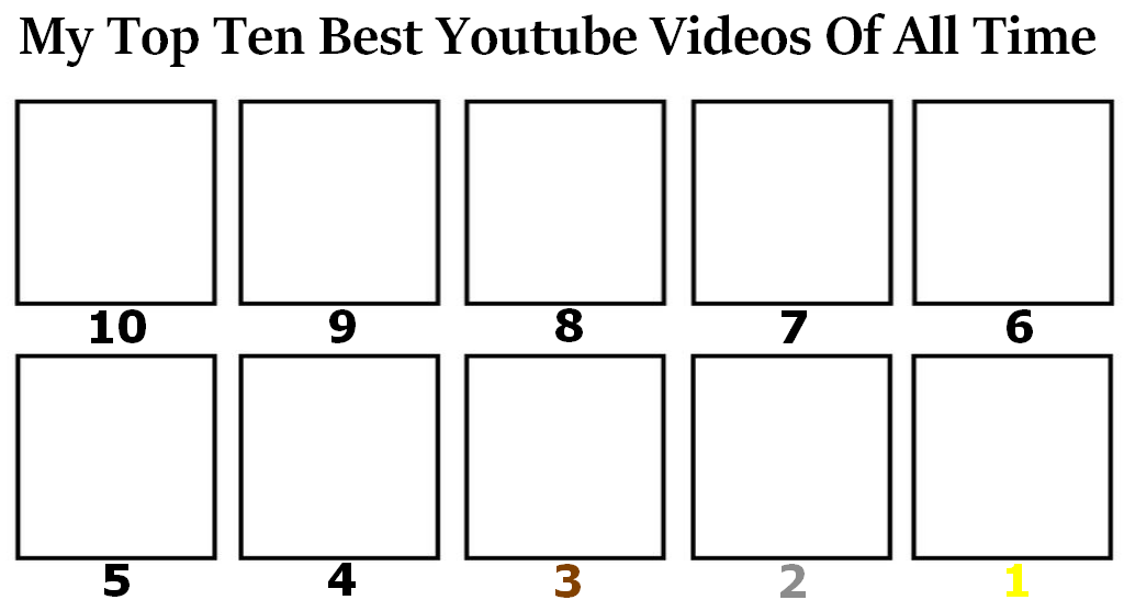 top 10 best youtube videos of all time Blank Meme Template