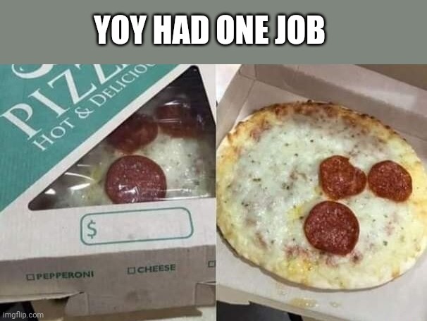 YOY HAD ONE JOB | image tagged in you had one job | made w/ Imgflip meme maker