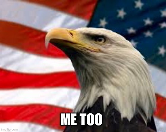 Murica Patriotic Eagle | ME TOO | image tagged in murica patriotic eagle | made w/ Imgflip meme maker
