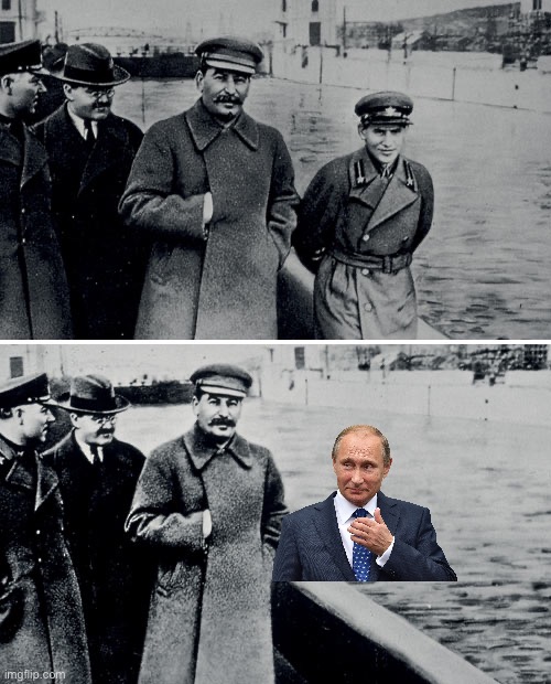 Back to the good old days | image tagged in stalin photoshop,the good old days,ussr,in soviet russia | made w/ Imgflip meme maker