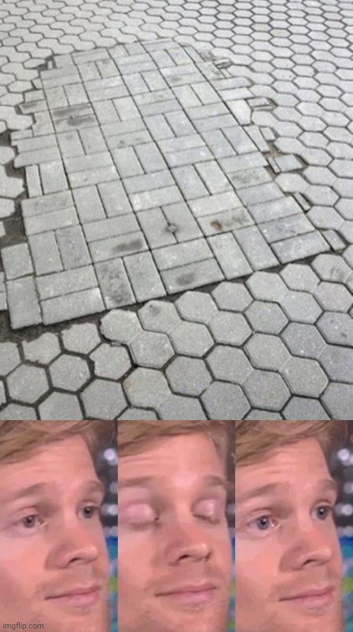 Tiles | image tagged in closes eyes,tiles,tile,you had one job,memes,ground | made w/ Imgflip meme maker