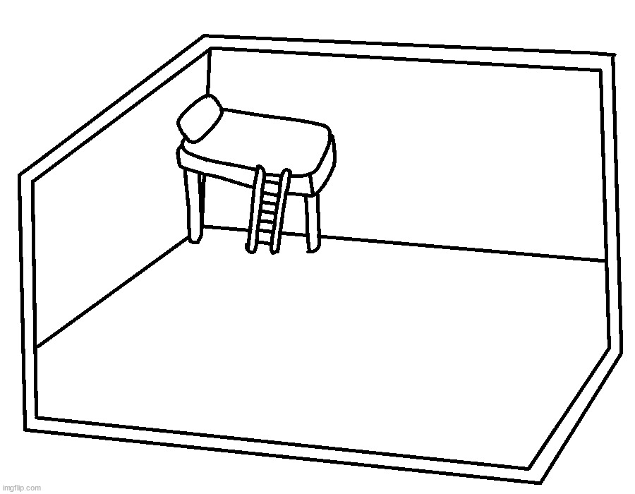 working on dale's room now, yes ik the bed looks kinda off | made w/ Imgflip meme maker