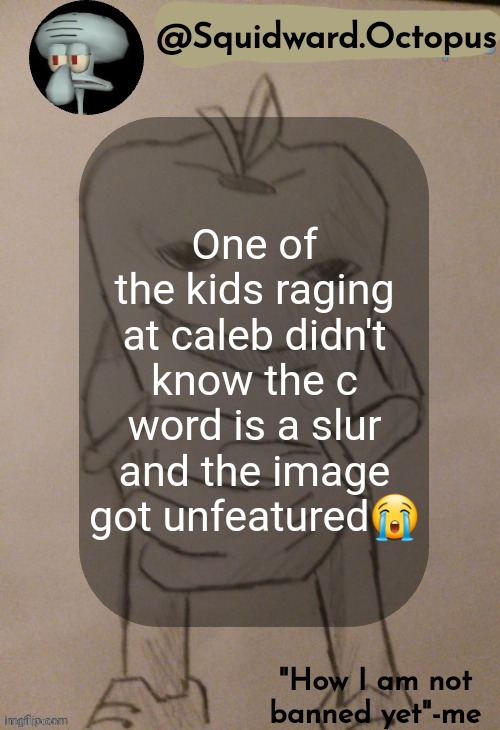 dingus | One of the kids raging at caleb didn't know the c word is a slur and the image got unfeatured😭 | image tagged in dingus | made w/ Imgflip meme maker