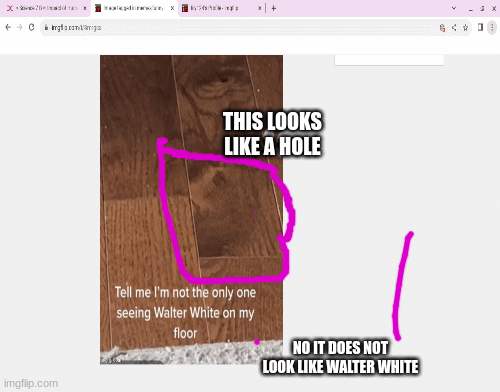n | THIS LOOKS LIKE A HOLE; NO IT DOES NOT LOOK LIKE WALTER WHITE | image tagged in gifs | made w/ Imgflip images-to-gif maker