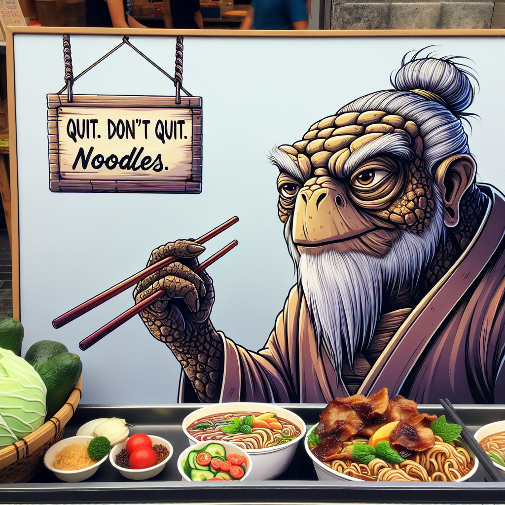 Kung fu panda master oogway quit don't quit noodles Blank Template