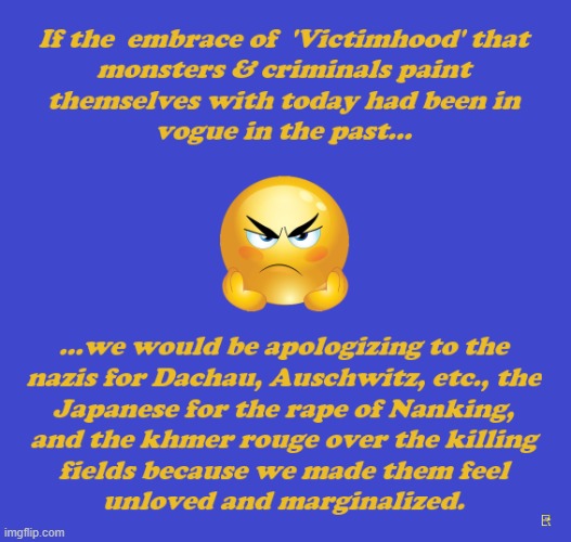 Victimhood BS | image tagged in twisted,illogical,evil,scumbag | made w/ Imgflip meme maker