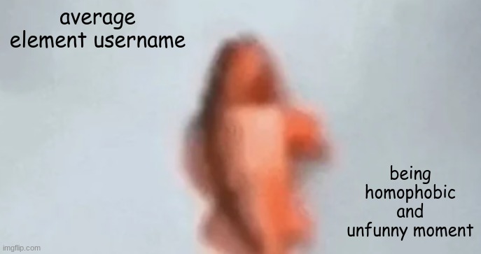 fish | average element username; being homophobic and unfunny moment | image tagged in fish | made w/ Imgflip meme maker