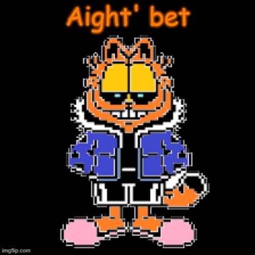 Nah I'd win | image tagged in sansfield,i hate mondays,garfield | made w/ Imgflip meme maker