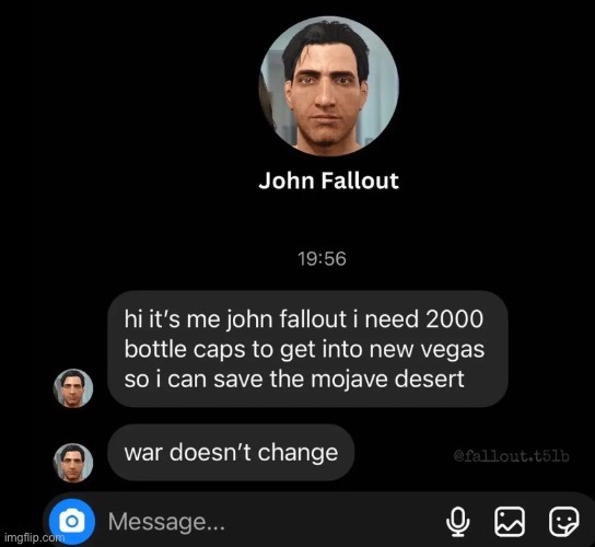 Title | image tagged in fallout | made w/ Imgflip meme maker