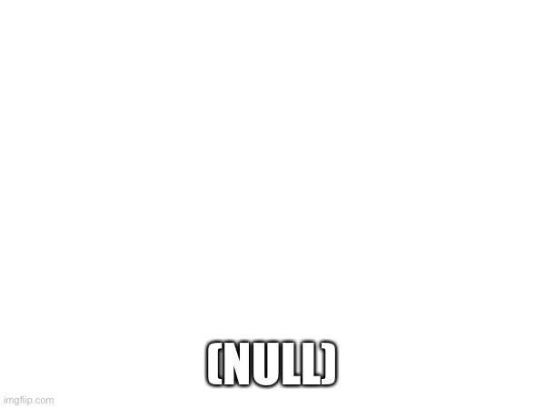 (null) | (NULL) | image tagged in null | made w/ Imgflip meme maker