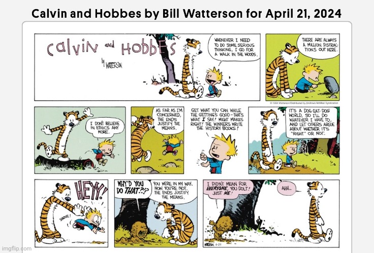 April 21 | image tagged in calvin and hobbes | made w/ Imgflip meme maker