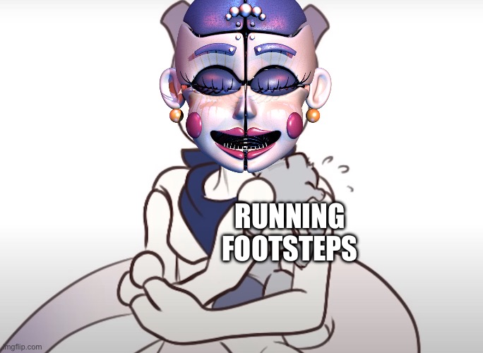 I made this template owo | RUNNING FOOTSTEPS | image tagged in pigment s watching you ______ | made w/ Imgflip meme maker